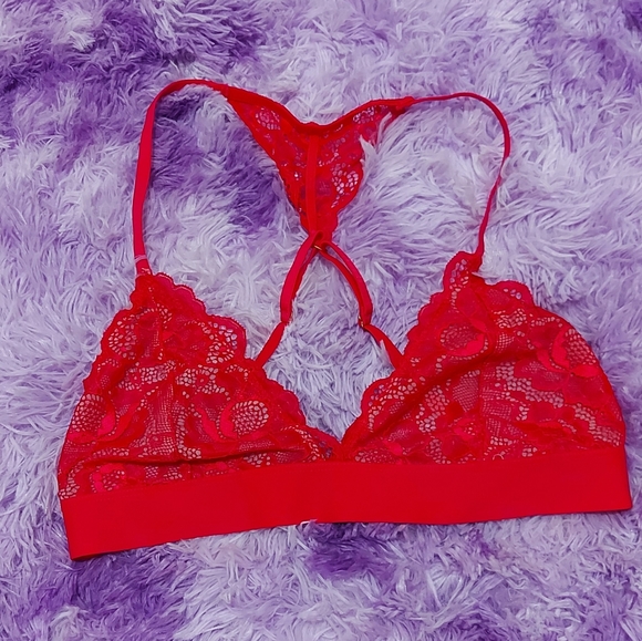 NWOT Rose + Vine Coral Lace Bralette - Picture 1 of 6